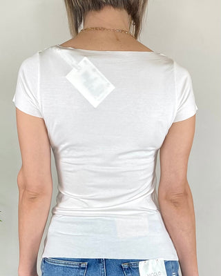Susy Mix - T-shirt slim barchetta - PANNA