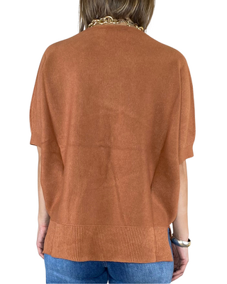 Habiti - Maglia over m/manica - MATTONE