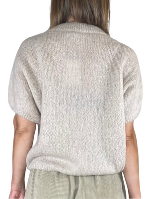 Habiti - Maglia mohair cabochon - BURRO