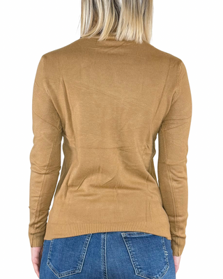 Habiti - Maglia sottile collo alto - BISCOTTO