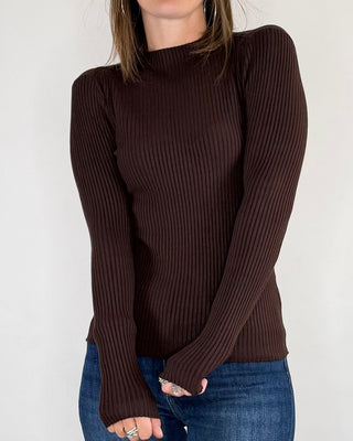 Susy Mix - Lupetto a costine - MORO