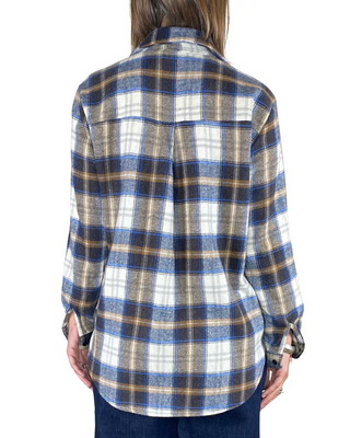 Habiti - Camicia quadri flanella - PANNA