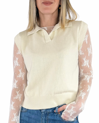 Vicolo - Gilet a polo 100% cotone - BURRO