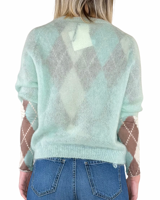 CADì - Maglia manica 3/4 kid mohair - VERDE ACQUA