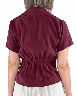 CADì - Camicia incrociata in modal - BORDEAUX