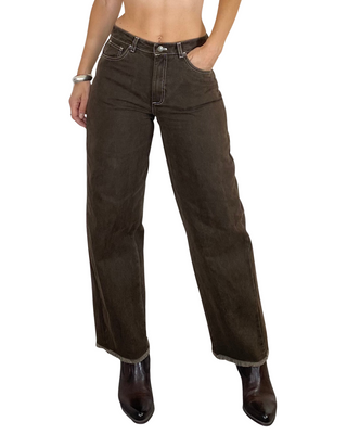 Tensione In - Jeans uovo sfrangiato - MORO