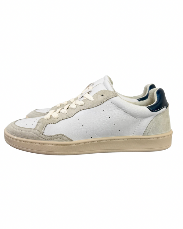 Corina Shoes - Sneaker ecopelle con baffo a contrasto - BIANCO/BLU