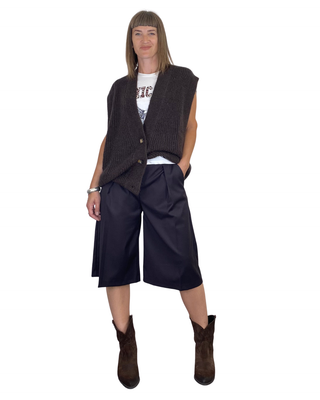 vicolo - bermuda con pences - moro