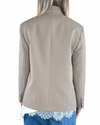 Vicolo - Blazer coreana gessato - TORTORA