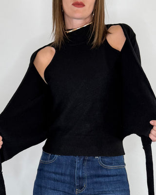 Susy Mix - Incrociatino cut-out - NERO