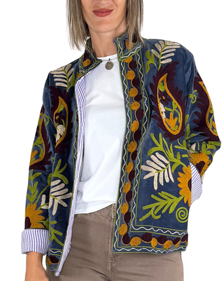 Habiti - Suzani in velluto ricamato - JEANS