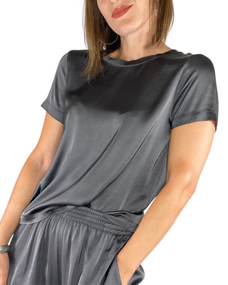 Vicolo - T-shirt viscosa - PIOMBO