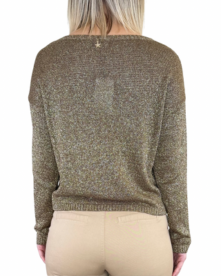 Souvenir - Maglia scatolina lurex - TABACCO