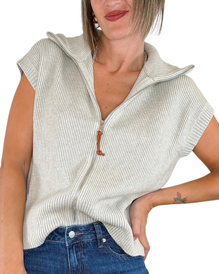 Habiti - Gilet full zip - BEIGE