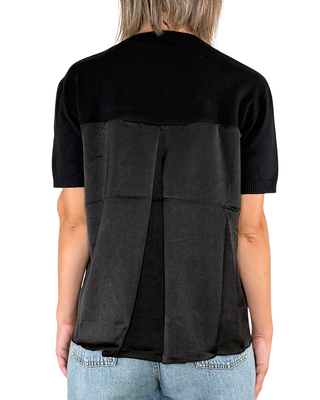 Habiti - Maglia con tasca di paillettes - NERO