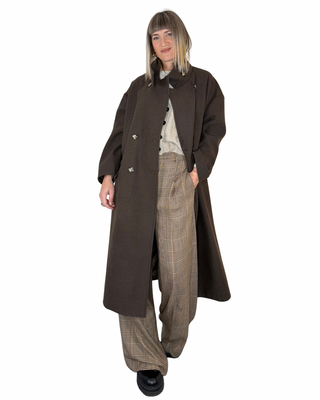 Vicolo - Pantalone palazzo check - CAMMELLO