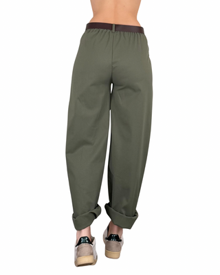 Habiti - Pantalone barrel Marta - VERDE MILITARE