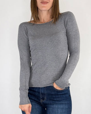 Susy Mix - Maglia slim barchetta - GRIGIO
