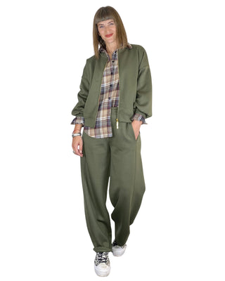 Habiti - Pantalone Japan scuba - VERDE MILITARE