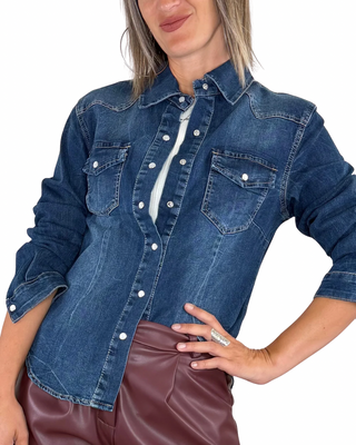 Habiti - Camicia slim denim - JEANS