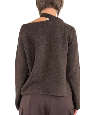 Habiti - Maglia cut-out - MORO