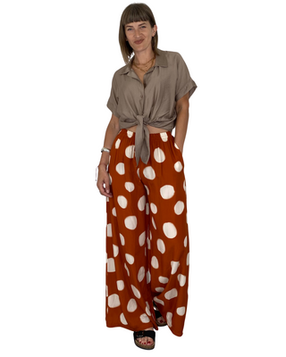Habiti - Camicia manica scesa con nodo - FANGO