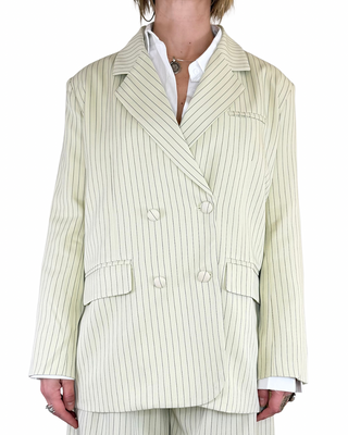 Habiti - Completo gessato oversize - GIALLO/NERO