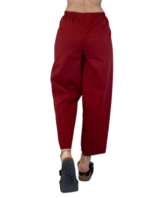 Habiti - Pantalone baloon 100% cotone - ROSSO INDIA