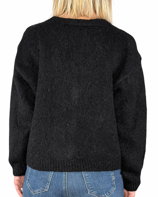 Habiti - Cardigan mohair - NERO