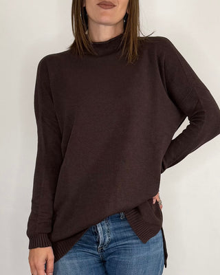 Susy Mix - Maglia lunga cratere - MORO