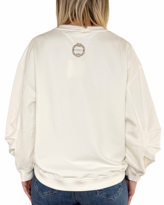 vicolo - felpa stondata "cortina" - panna