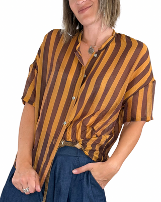 Habiti - Camicia Mara in lyocell - SENAPE