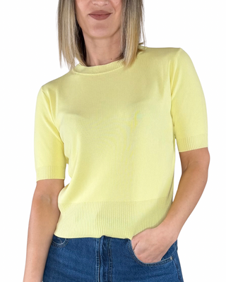 Susy Mix - Maglia viscosa mezza manica - GIALLO