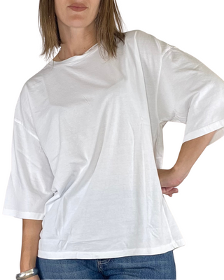 Susy Mix - T-shirt scatola manica 3/4 - BIANCO
