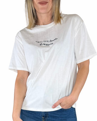 Habiti t-shirt Non mi dovete stressare nera - vista frontale
