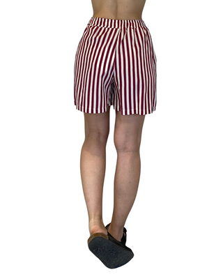 susy mix - shorts rigato - rosso india