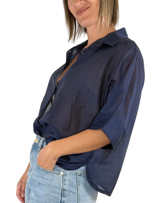 Habiti - Camicia Brenda a scatola - BLU