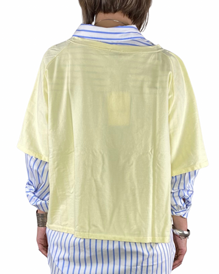 susy mix - felpa m/manica con pantalone baloon - giallo