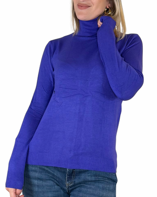 Habiti - Maglia sottile collo alto - VIOLA