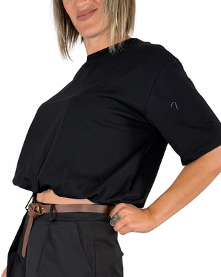 Habiti - T-shirt rimborsata - NERO