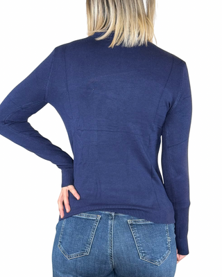 Habiti - Maglia sottile collo alto - BLU