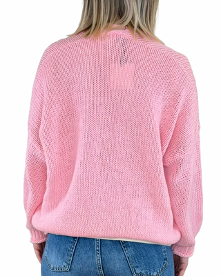 Vicolo - Cardigan in fettuccia - ROSA