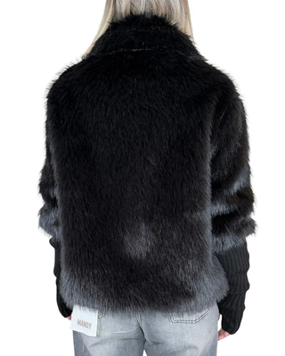 Haveone - Ecopelliccia manicotti - NERO