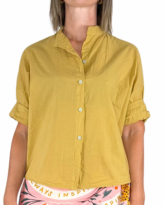 Habiti - Camicia in mussola di cotone - SENAPE