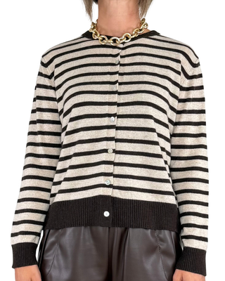 Habiti - Cardigan misto cashmere - MORO