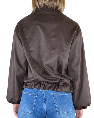 Habiti - Bomber effetto suede - MORO