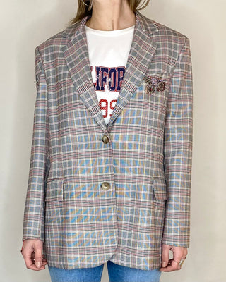 Tensione In - Blazer over Principe di Galles - ROSSO