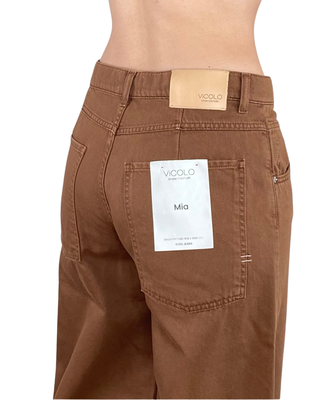 vicolo - jeans mia bull denim icon jeans - tabacco