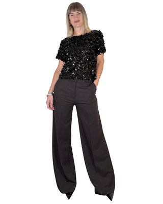 Haveone - Blusa con paillettes - NERO