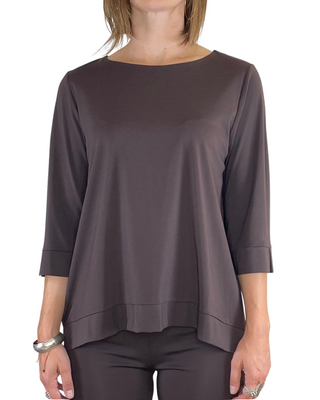 Susy Mix - Completo blusa e pantalone palazzo - MORO